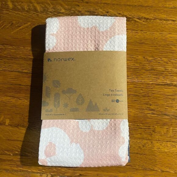 Norwex Tea Towels Limited Edition Water Tile/Floral NWT - Picture 10 of 15